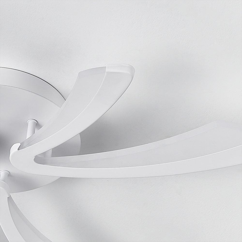 Living and Home 28 inch White V Shaped LED Ceiling Light Image 6