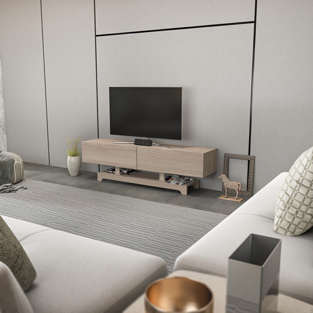 Decorotika Tera 2 Door Single Shelf Cordoba TV Unit Image 6