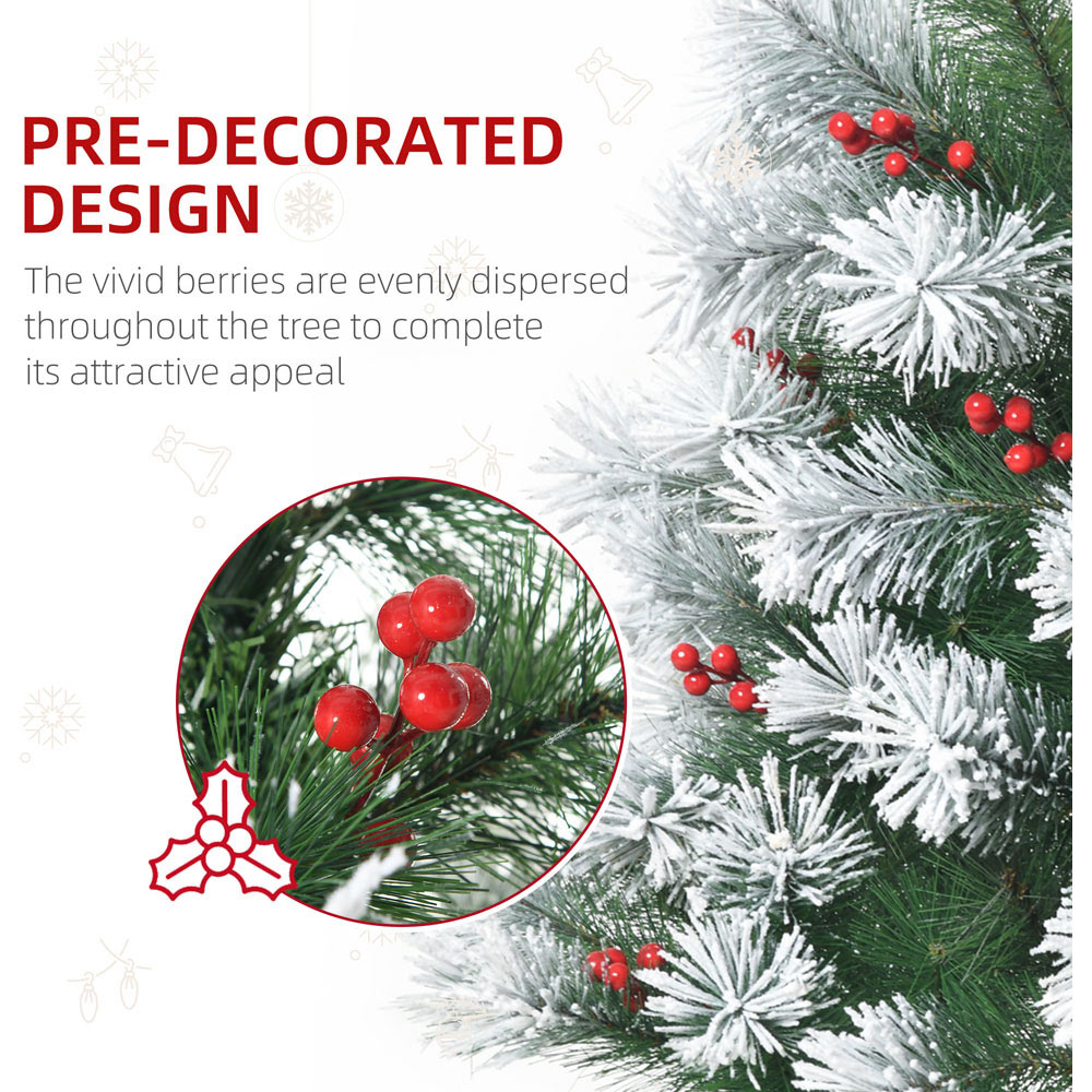 Everglow Green Christmas Tree with Metal Base 4.9ft Image 5