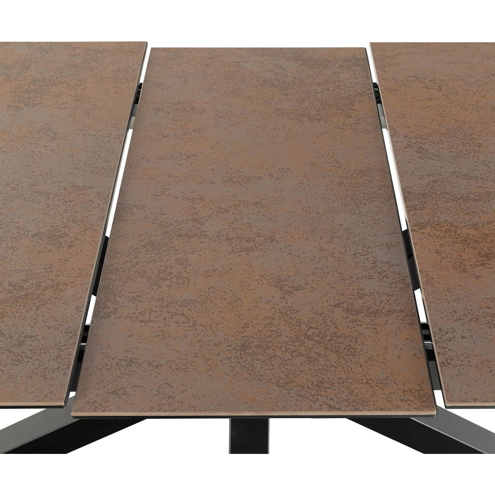 Florence Heaven Ceramic 8 Seater Extendable Dining Table Rusty Brown Image 6