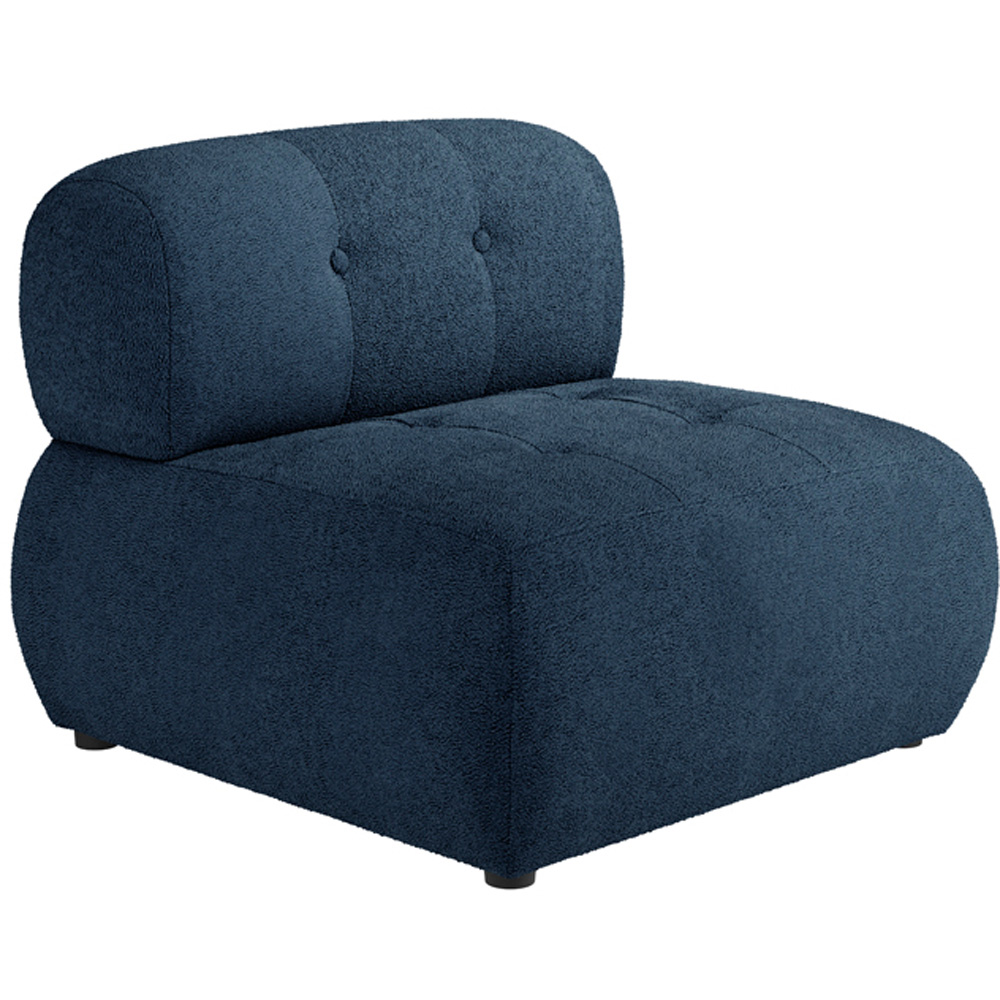 Reese Midnight Blue Boucle Fabric Accent Chair Image 2