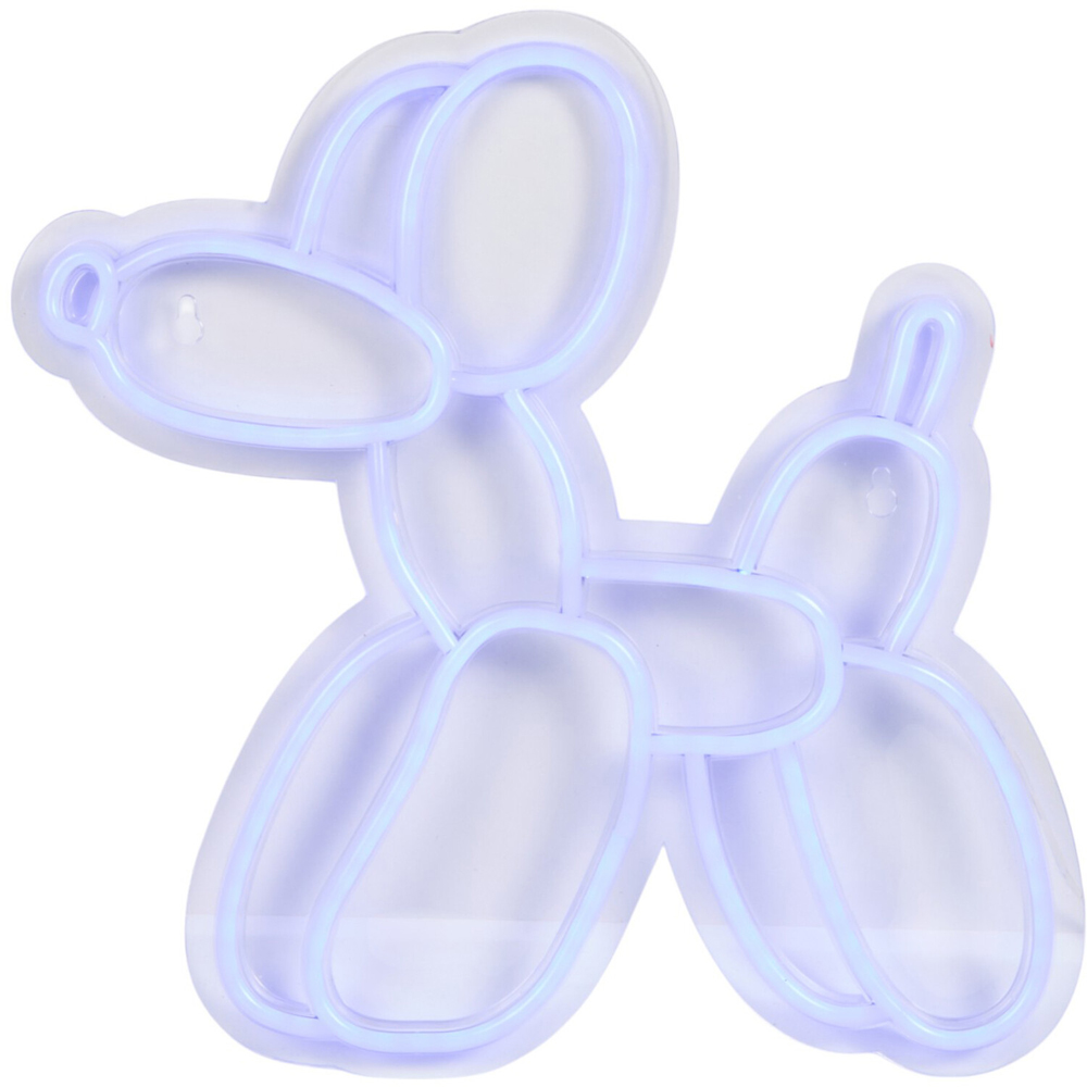 Blue Balloon Dog Neon Sign - White Image 4