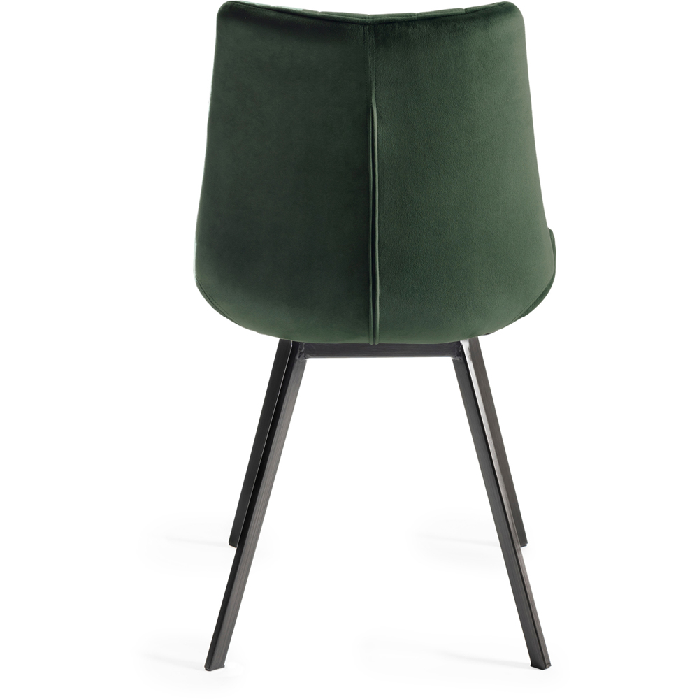 Bentley Designs Fontana Green Velvet Fabric Upholstered Chair Image 5