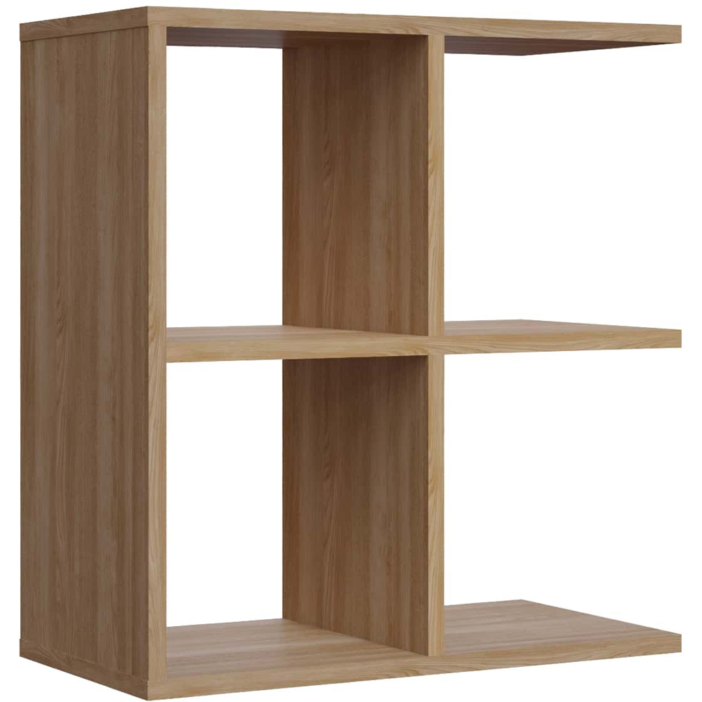 Decorotika Hamlet 4 Shelf Oak Side Table Image 2
