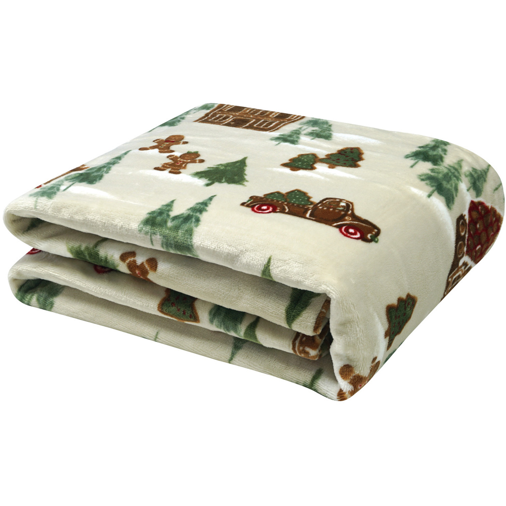 Gingerbread Lane Electric Fleece Throw Image 2