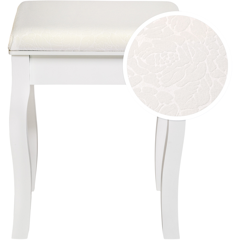 tectake Rose Pattern Vanity Stool Image 4
