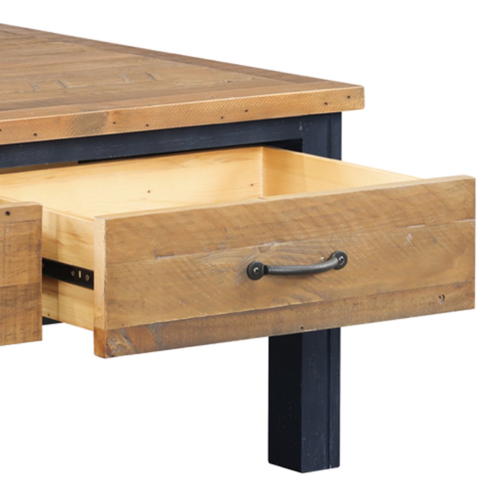 Baumhaus Splash of Blue 4 Drawer Wooden Coffee Table Image 5