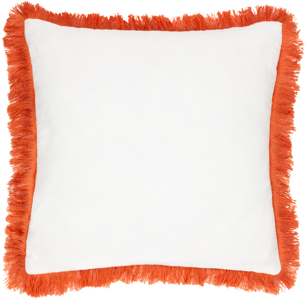 furn. Kadie Orangeade Woven Feather Filled Cushion 45 x 45cm Image 3