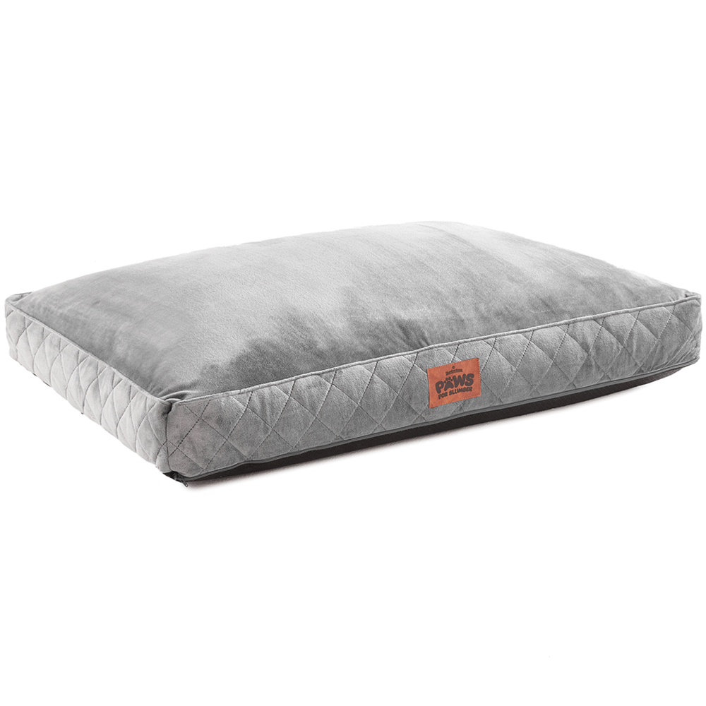 Slumberdown Large Grey Padded Pet Bed Image 1