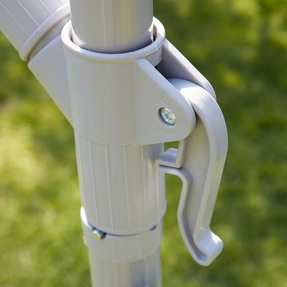 Home Source Gozo Black Overhanging Cantilever Crank Parasol Image 7