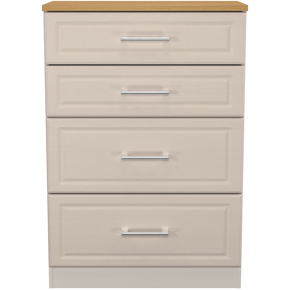 Crowndale Kent 4 Drawer Kashmir Ash and Modern Oak Deep Chest of Drawers Ready Assembled Image 2