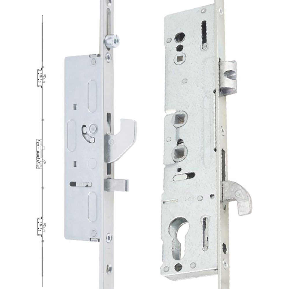 Crystal uPVC Double Glazed French Door Left hand master Grey White Clear Glass 1390x2055mm Image 4