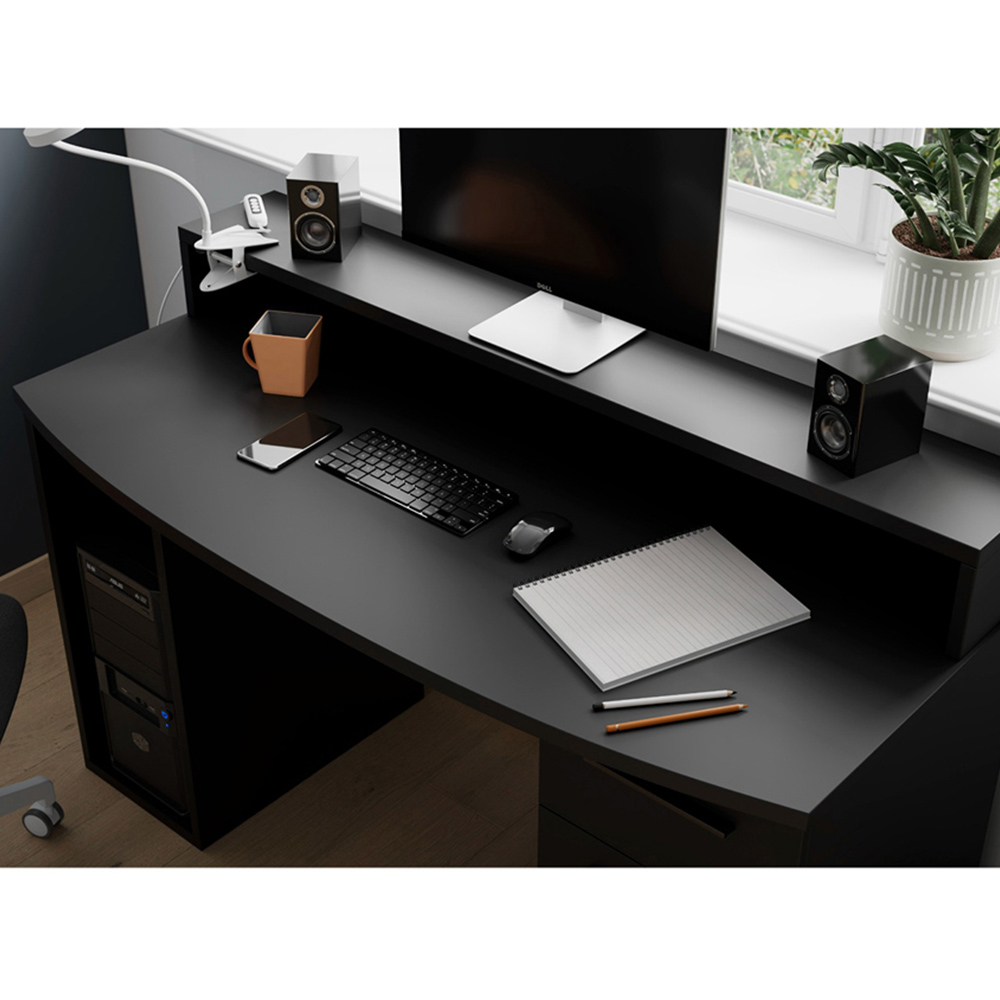 Flair Power Z Colour Changing LED Compact Gaming Desk Black Image 4