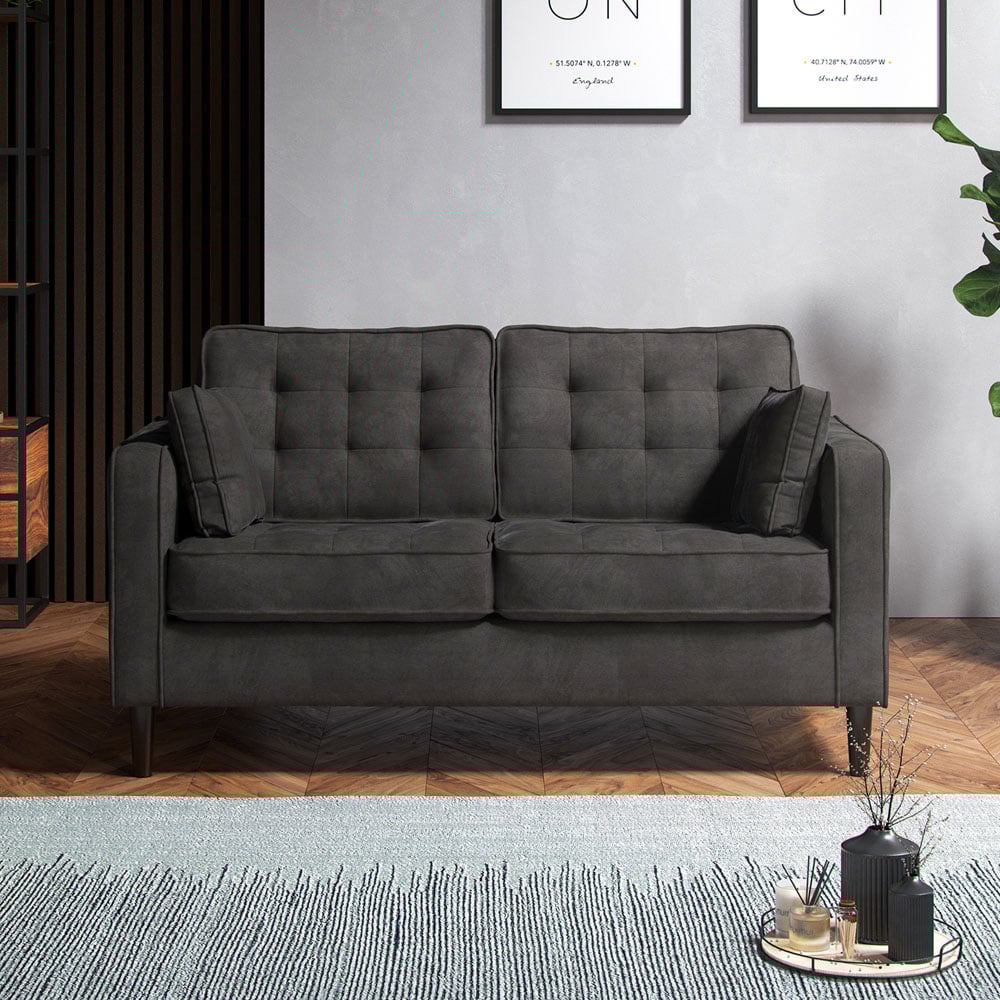 Eden 2 Seater Graphite Chenille Sofa Image 5