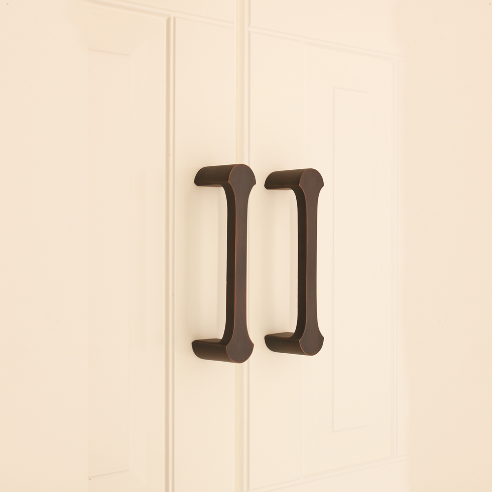 Spira Brass Tulip Aged Bronze Cabinet Pull Handle 115mm Image 3