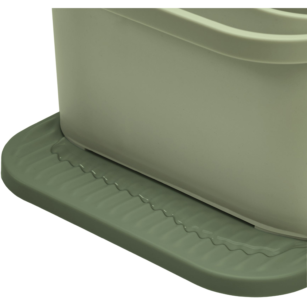 ReBorn Sage Green Compact Plastic Sink Tidy with Drainage Tray Image 4