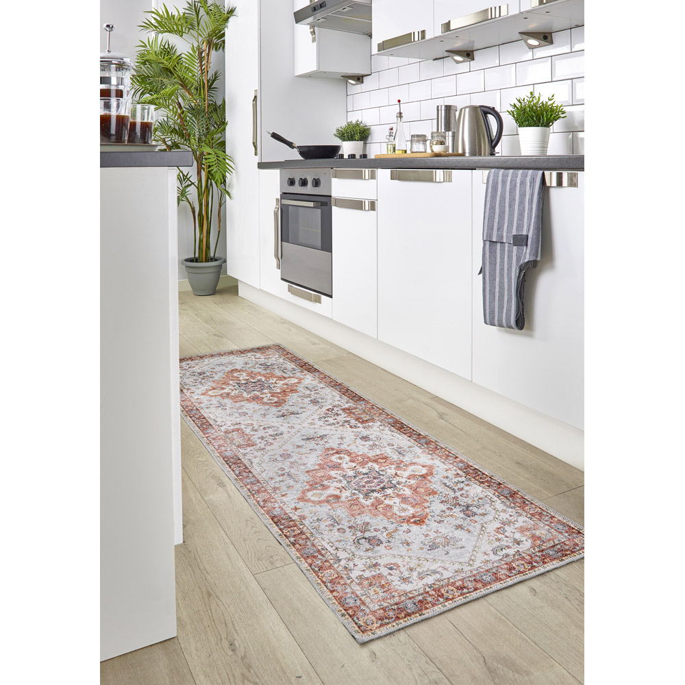 Origins My Washable Blue and Red Marrakesh Rug 67 x 200cm Image 2