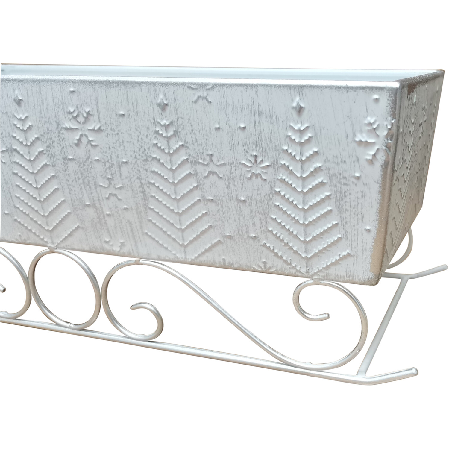 Rustic Sleigh Decoration Red or White Image 4