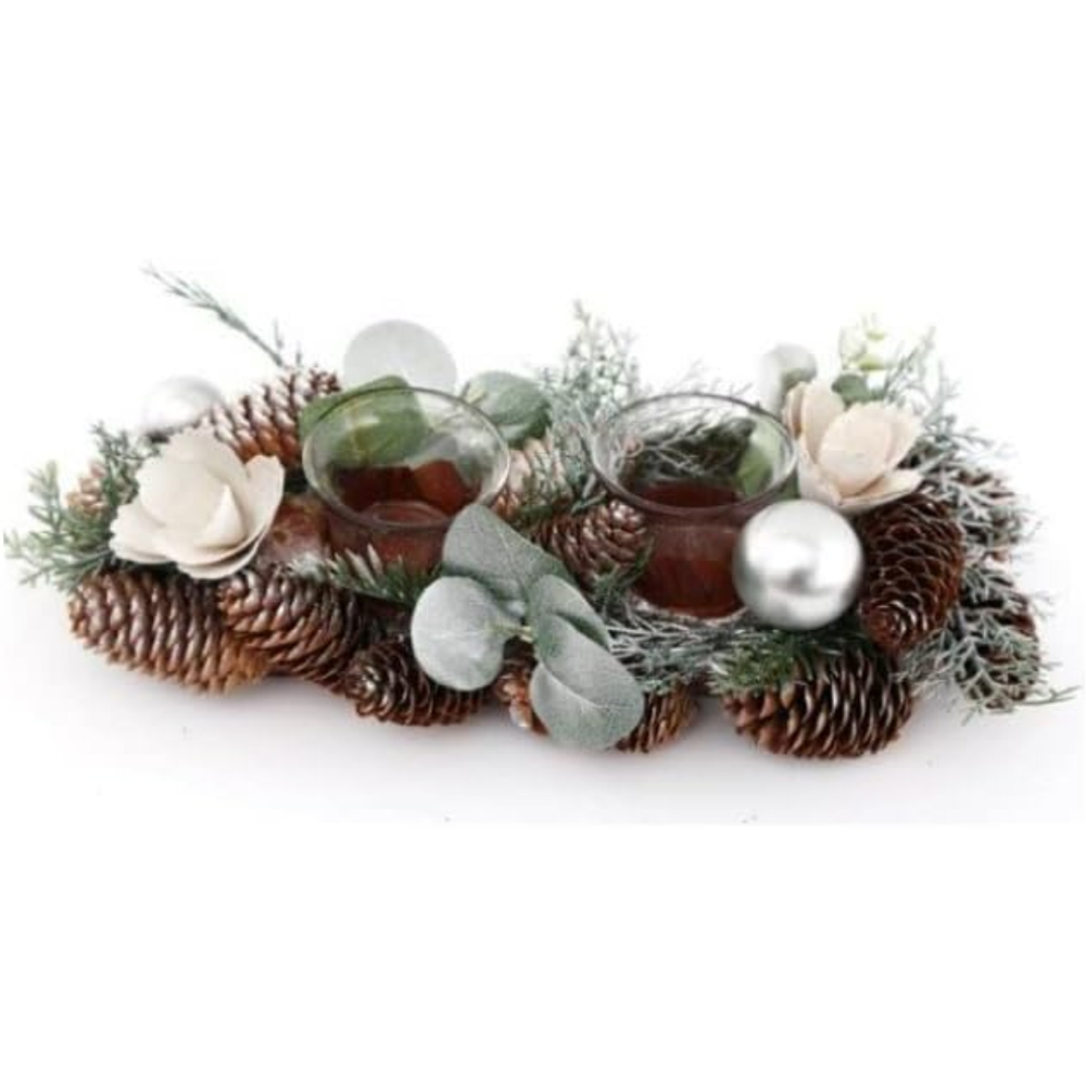 Marco Paul Eucalyptus Christmas Tea Light Holder Image 3