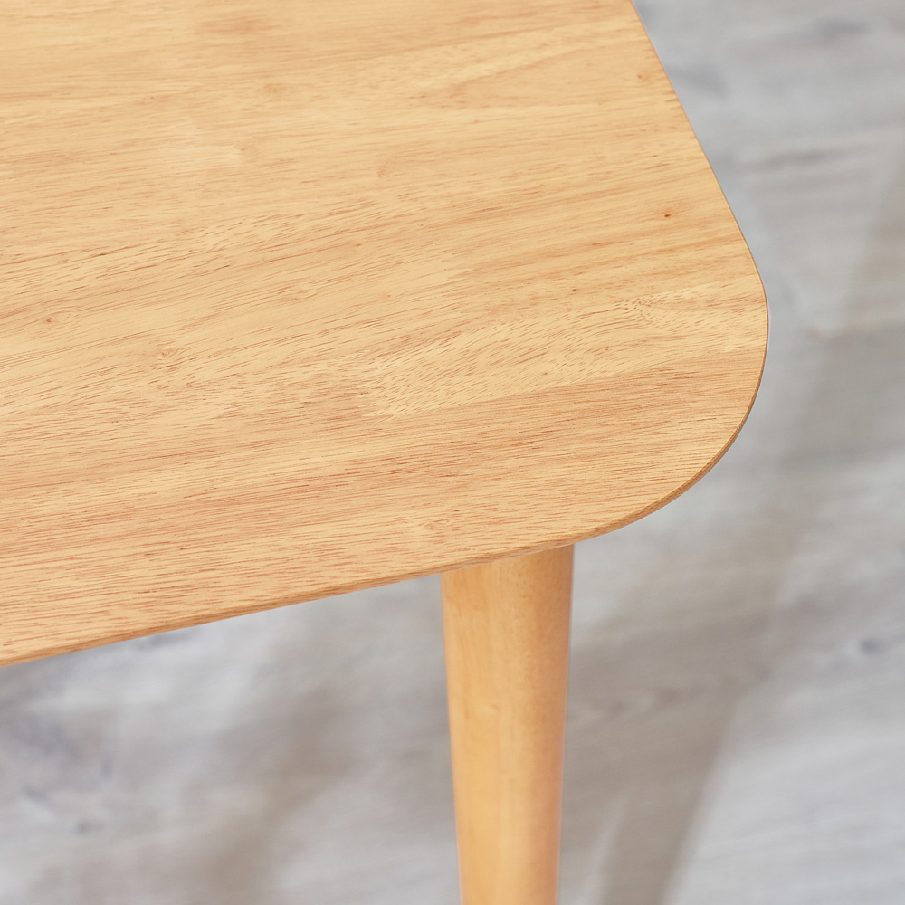 Furniturebox Lymington 6 Seater Solid Wood Dining Table Oak Effect Image 3