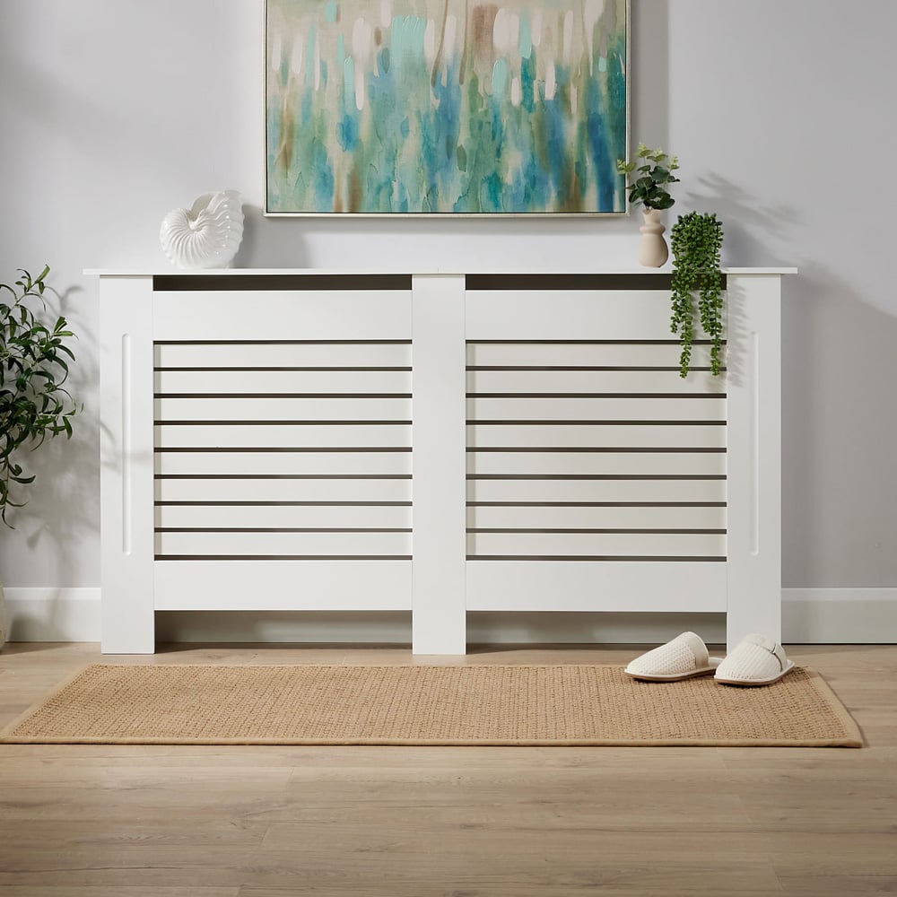 Home Source York White Radiator Cover Large Image 6