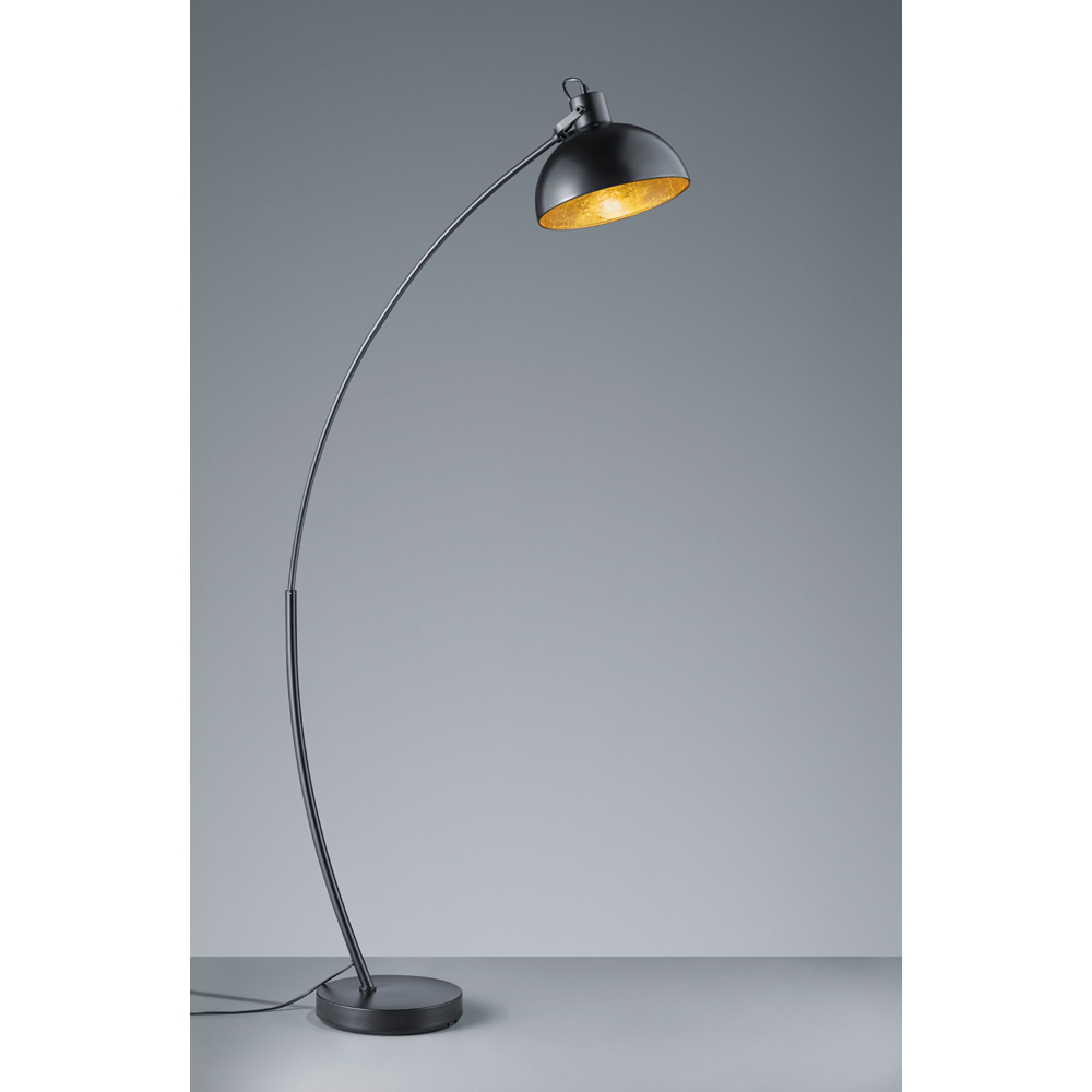 TRIO Recife Black Matt Floor Lamp Image 2