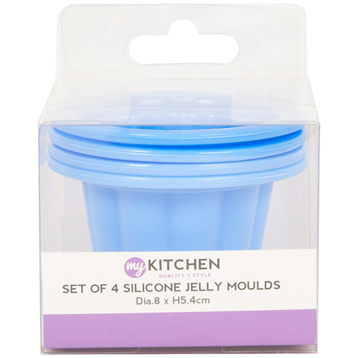 Set of 4 Silicone Jelly Moulds - Blue Image 1
