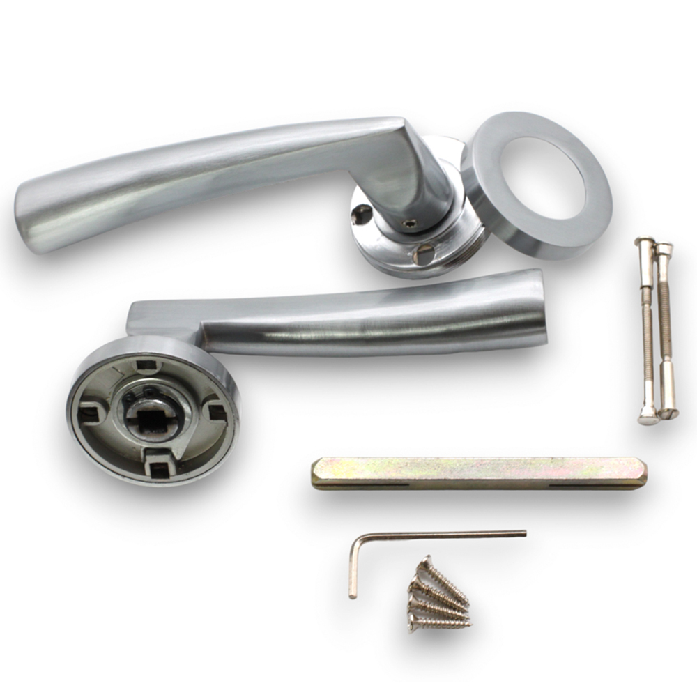 Spira Brass Leygo Satin Chrome Lever Door Handle 2 Pack Image 4