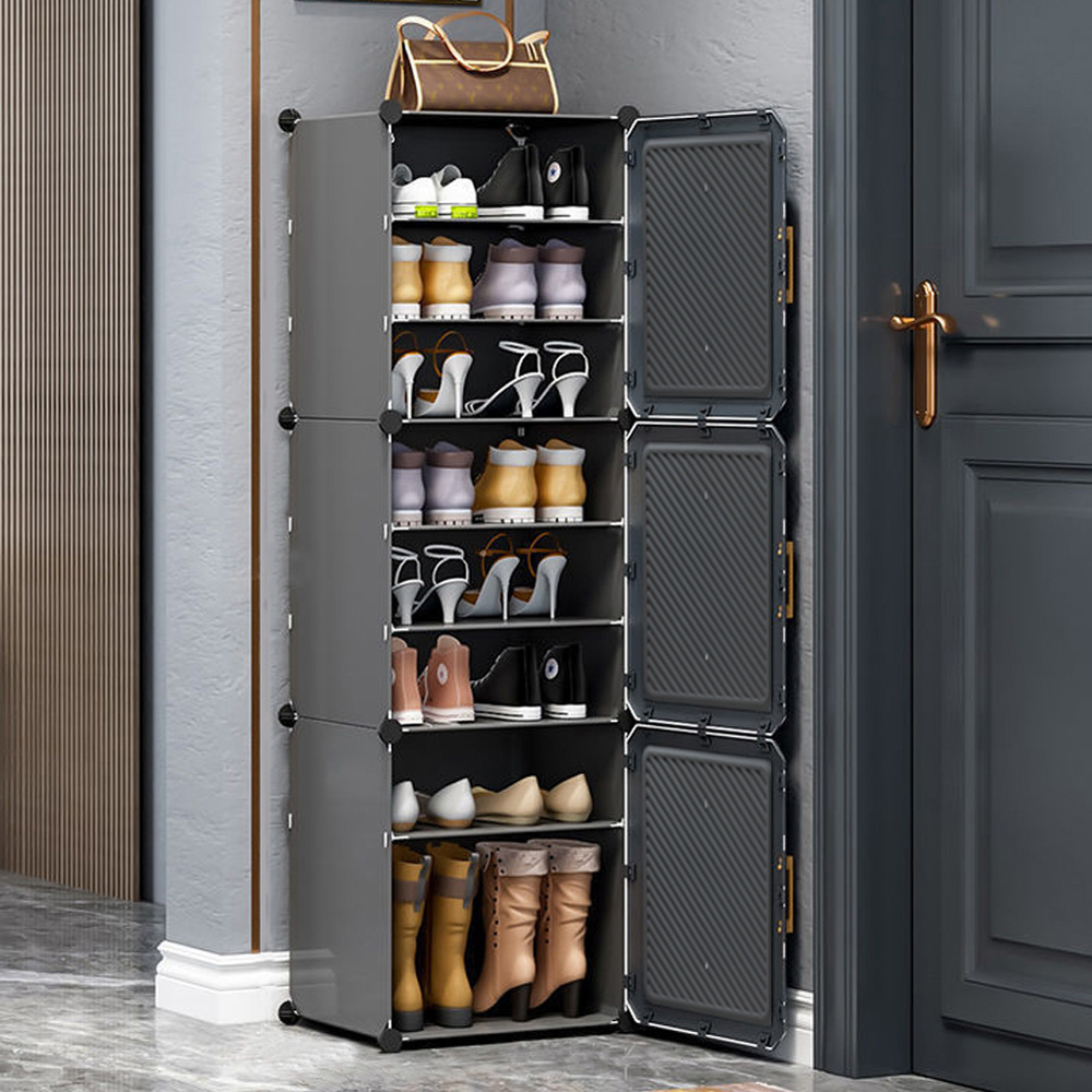 Living and Home 3 Door Multi Layer Shoe Cabinet Image 8