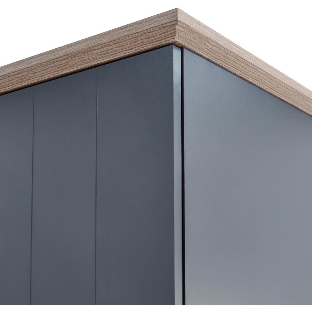 GFW Kendal 2 Door Single Drawer Slate Blue Wardrobe Image 7