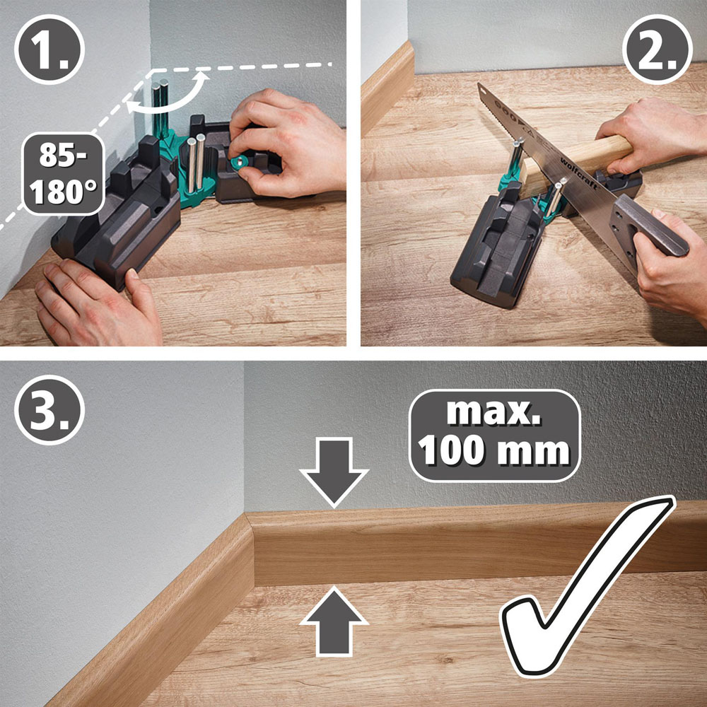 Wolfcraft R211493 2 in 1 Bevel and Mitre Box 100mm Image 5