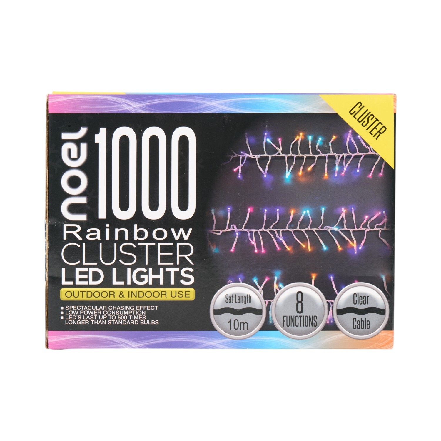 Cluster LED Light Chain Rainbow 1000 Image 2