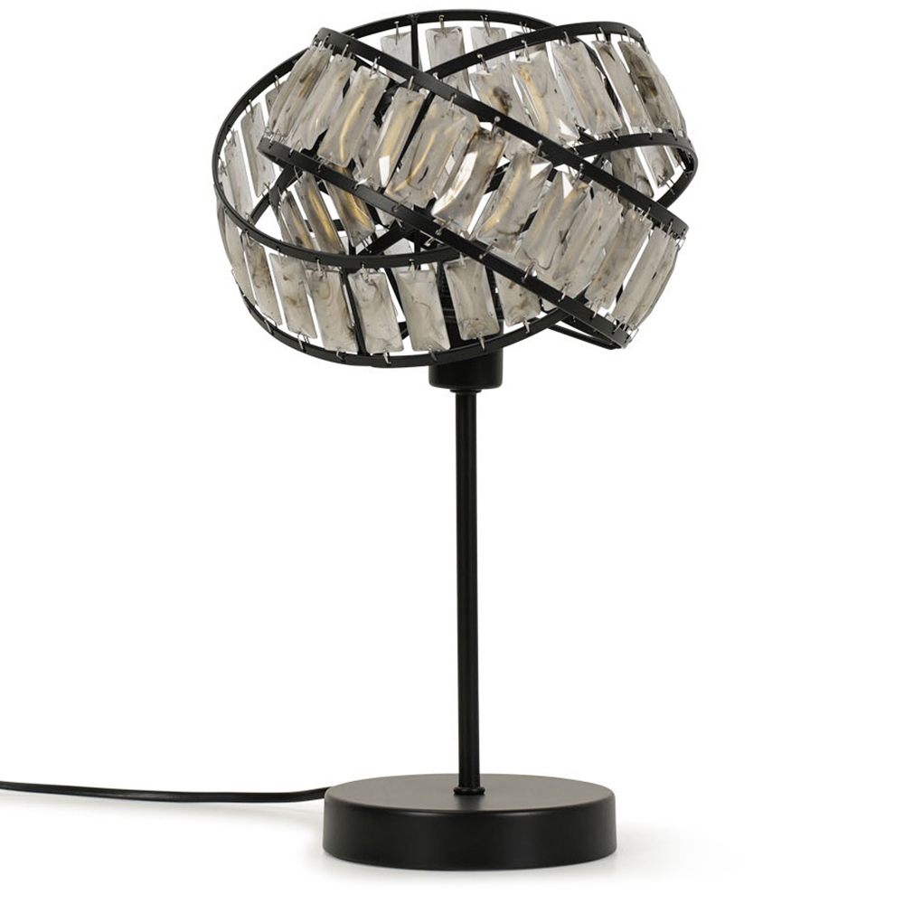 ValueLights Hudson Tortoise Shell Intertwined LED Table Lamp Image 1