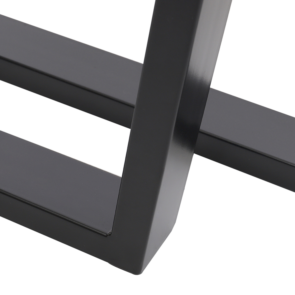 Living and Home 2 Pack Black Industrial Inverted Trapezoidal Iron Furniture Leg 66 x 71cm Image 4