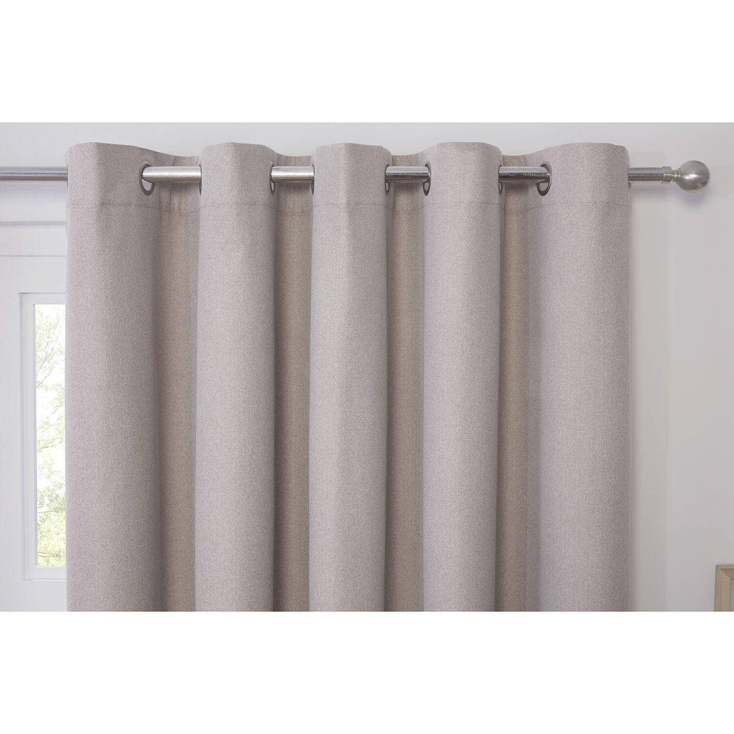 Linden Blackout Curtain - Stone / 183cm / 168cm Image 3