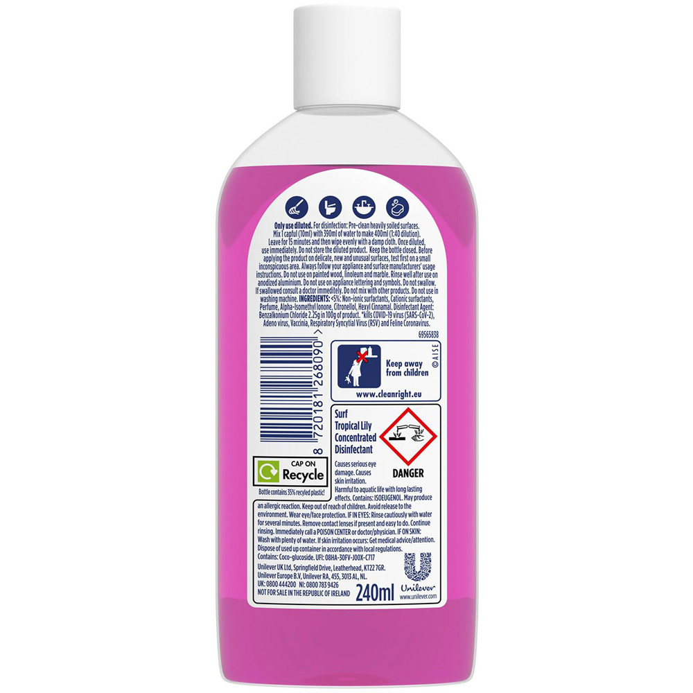 Surf Tropical Lily Multi Purpose Cleaner 240ml 5 Pack Image 3