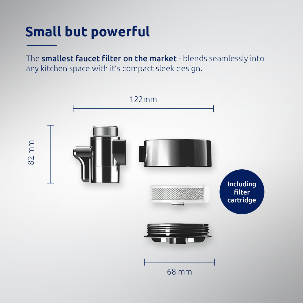 Tappwater EcoPro T3UC-P101 Chrome Compact Tap Water Filter Starter Pack Image 8