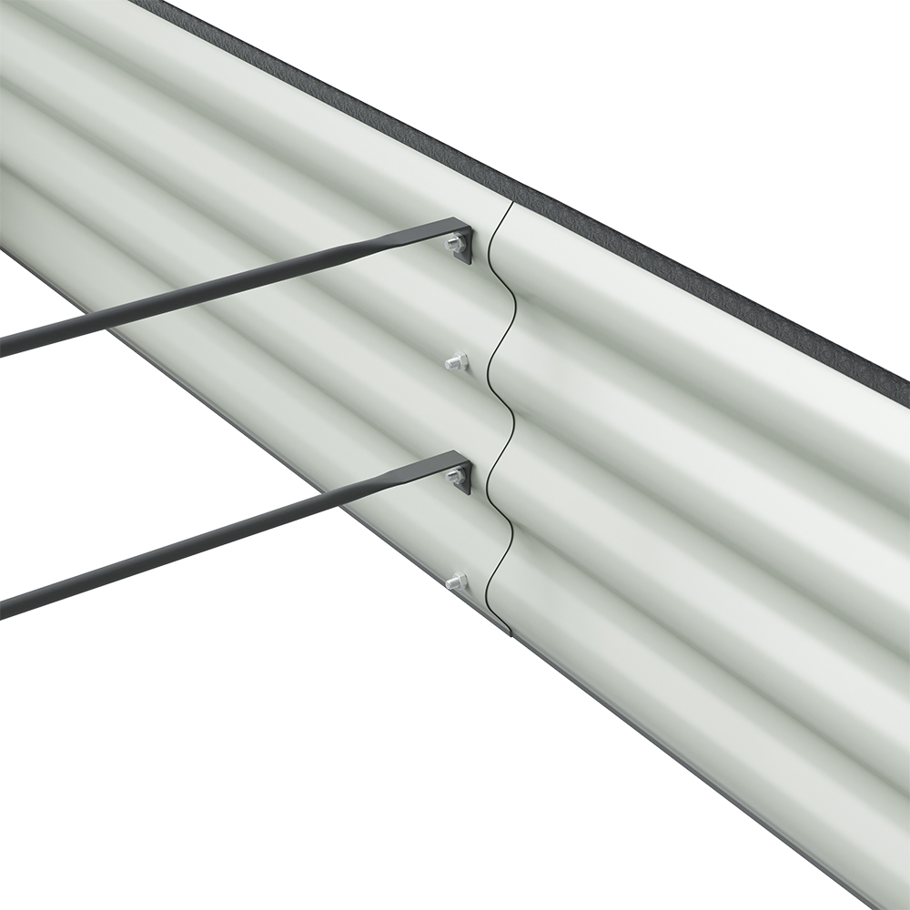 Living and Home Dark Grey Rectangular Galvanised Steel Raised Garden Bed 180 x 60cm Image 6