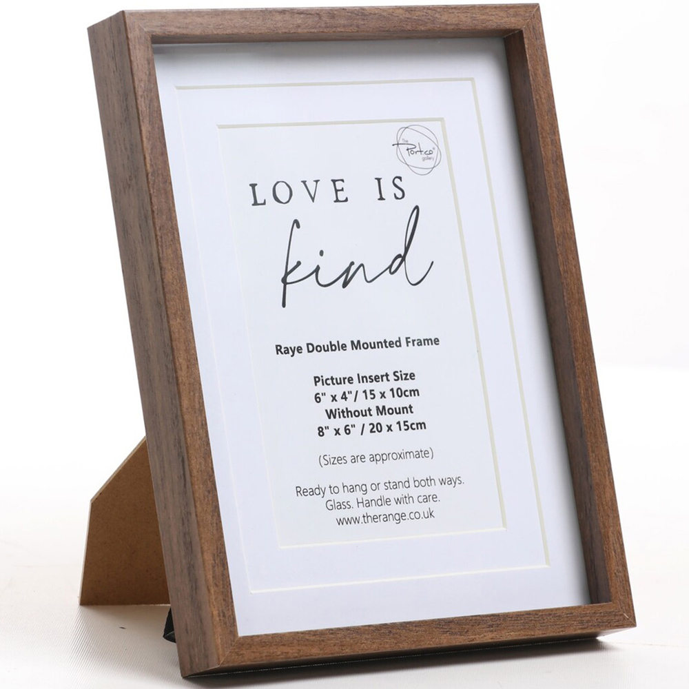 Raye Double Mounted Frame - Brown / 6x4in Image 2