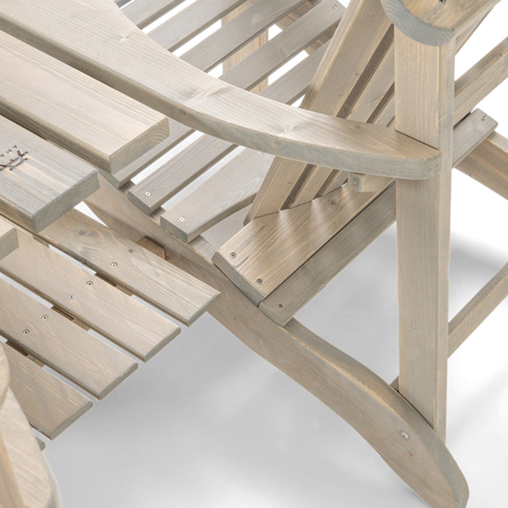 AMATA Ungurs 2 Seater Adirondack Love Seat Grey Image 6