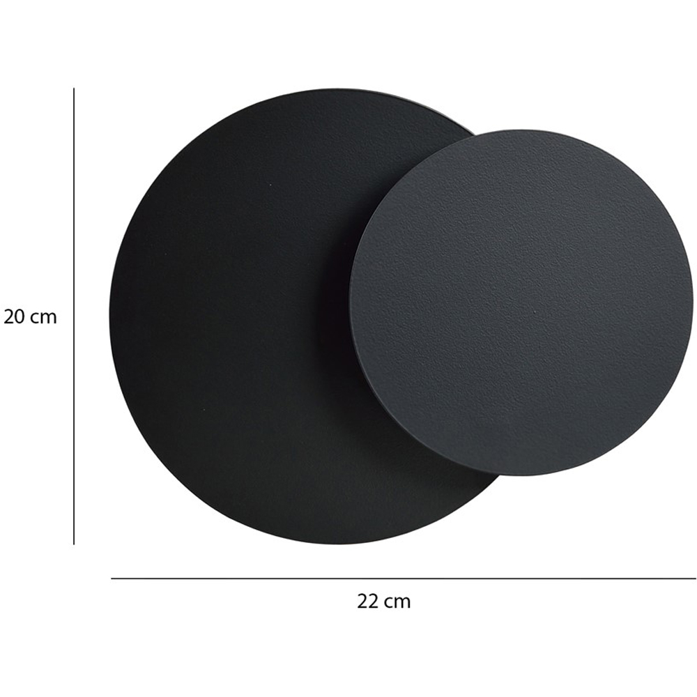 Emibig Circle Black G9 Wall Light Image 6