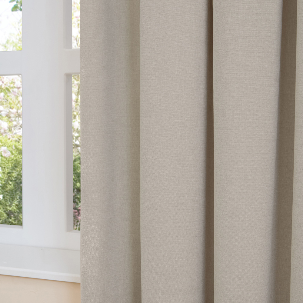 Furn Natural Soft Chenille Blackout Eyelet Curtains 229 x 229cm Image 3