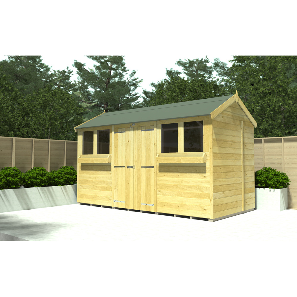 DIY Sheds 20 x 4ft Tongue and Groove Timber Apex Summer Garden Shed Image 2