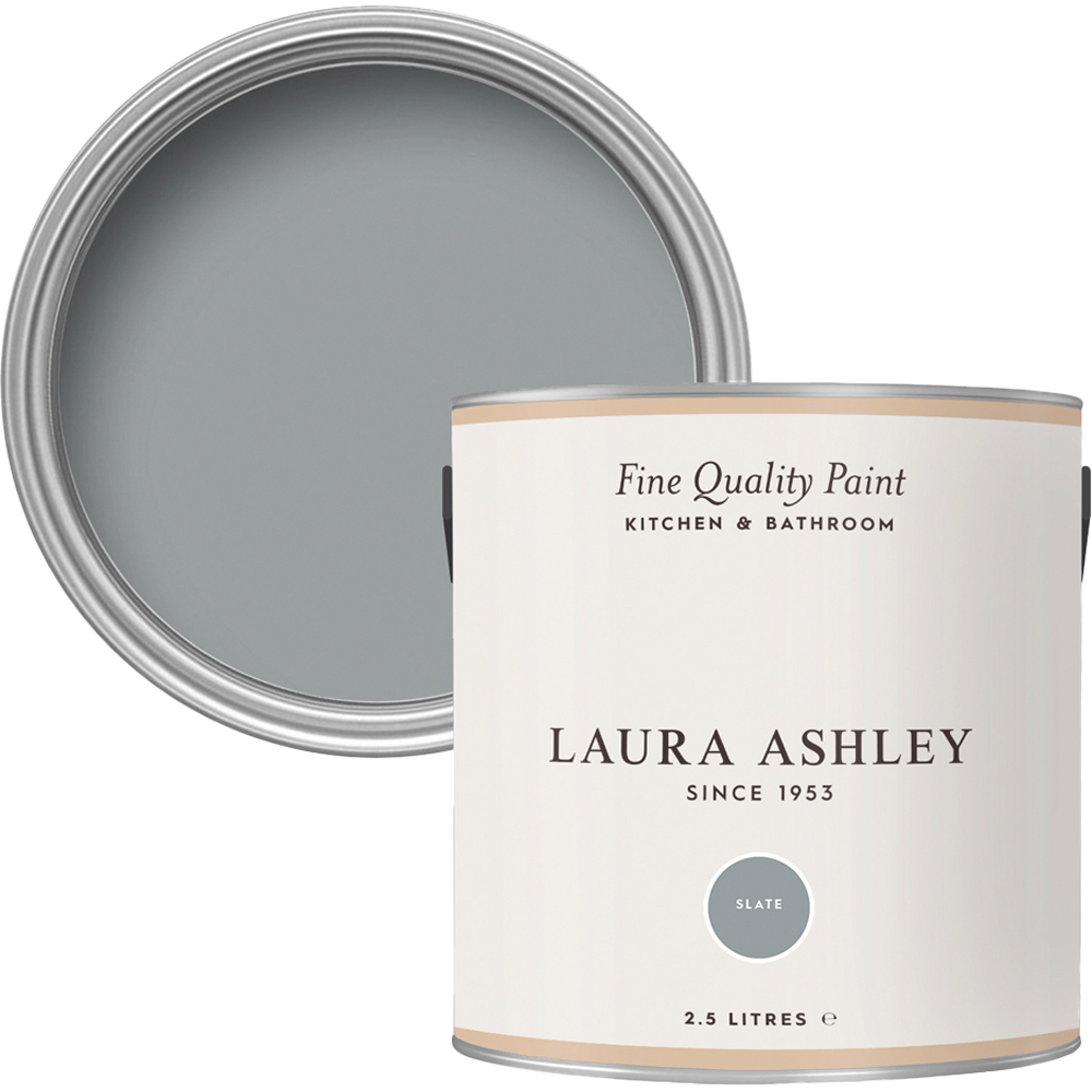 Laura Ashley Kitchen and Bathroom Slate Emulsion Paint 2.5L Image 1
