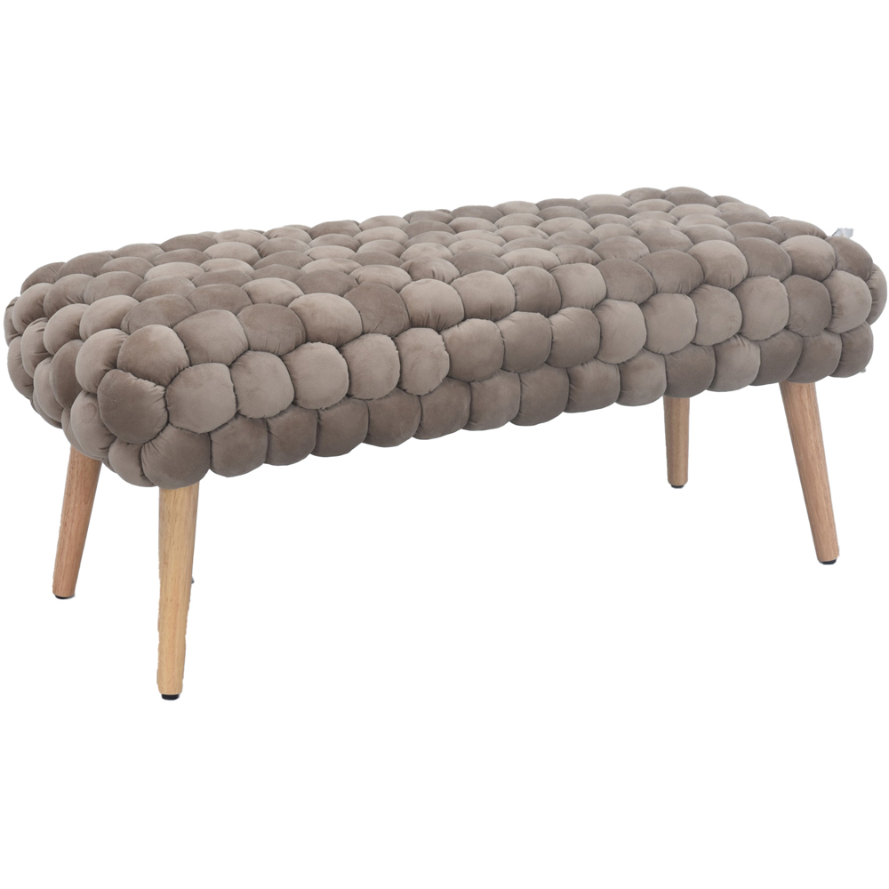 Artemis Home Cushla Mole Bubbly Velvet Large Footstool Image 3