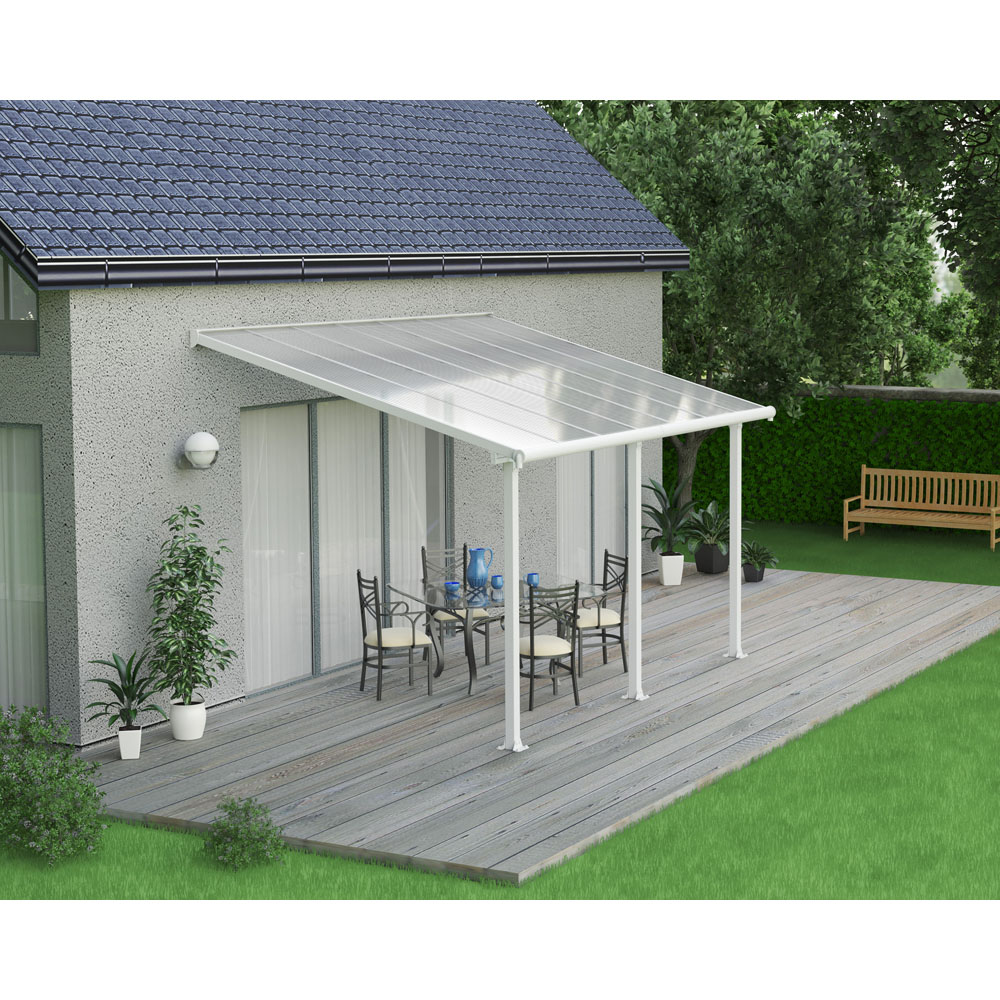 Palram Canopia Olympia White Clear 3 x 4.25m Patio Cover Image 2
