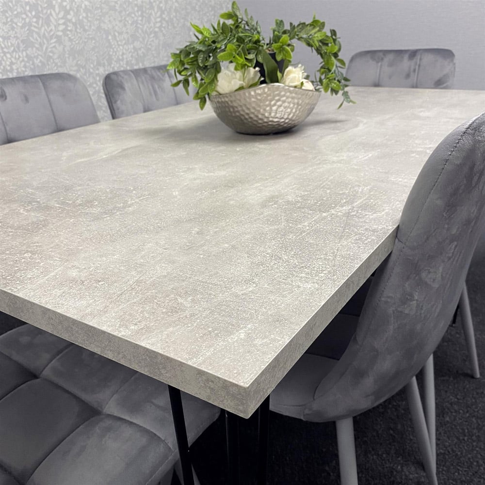 Kosy Koala 6 Seater Grey Dining Table set Image 5