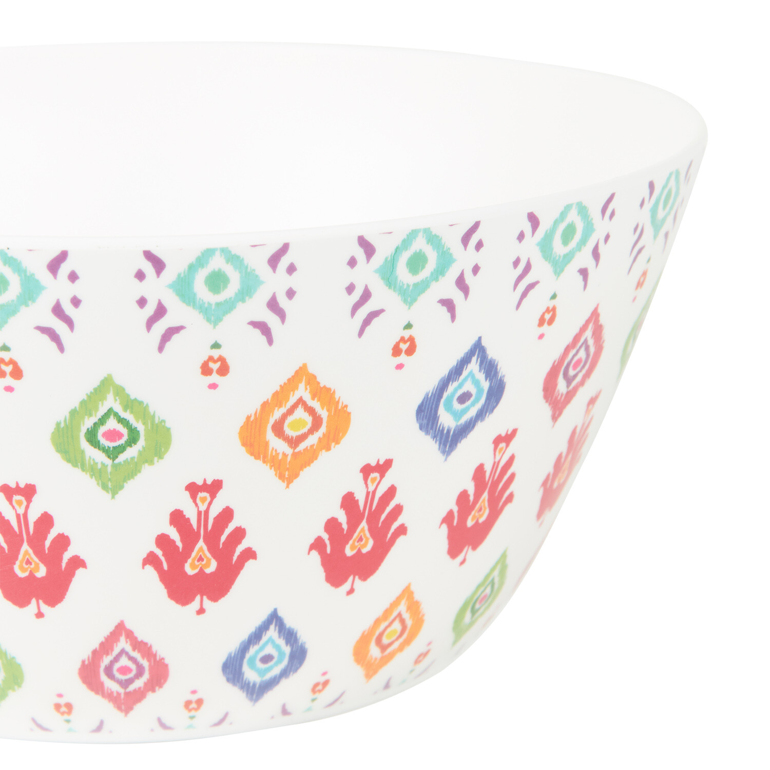 Sahara Brights Melamine Bowl - White / Serving Bowl Image 4