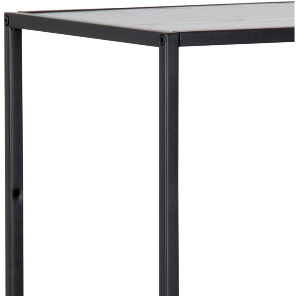 Florence Seaford 3 Shelf Black Metal Asymmetrical Bookcase Image 5