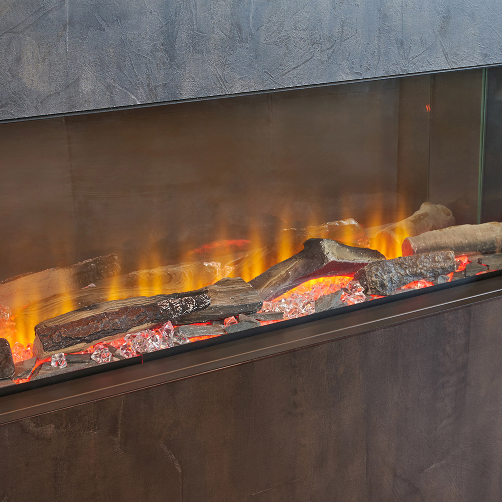 Acantha Nexus Pre-Built Bronze Venetian Plaster Effect Fully Inset Media Wall with TV Recess Image 7